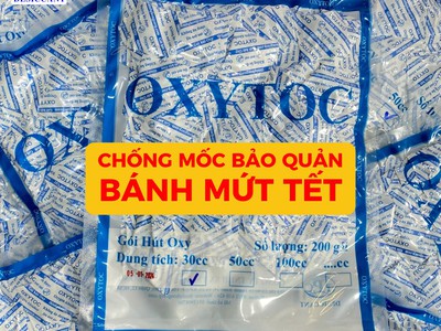 Đồ ăn vặt, bánh mứt Tết có dùng gói chống mốc OXYTOC không 0