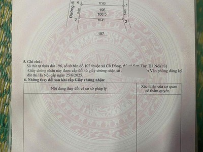 Chính chủ cần bán gấp đất tại cổ đông, sơn tây, hà nội, 3,685 tỷ, 100m2, hàng hiếm view đẹp 4