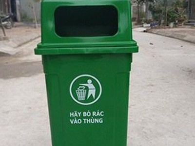 Thùng rác nhựa 90L nắp hở giá rẻ 2