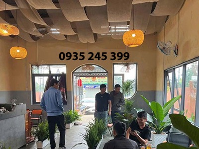 Vải bố trang trí trần decor 0