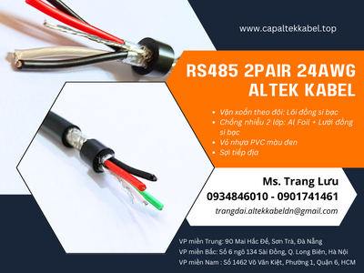 Cáp truyền thông RS485 2 Pair 24awg Hà Nội, Đà Nẵng, HCM 0