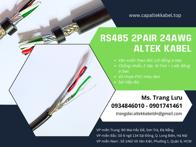 Cáp truyền thông RS485 2 Pair 24awg Hà Nội, Đà Nẵng, HCM 1
