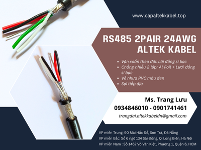 Cáp truyền thông RS485 2 Pair 24awg Hà Nội, Đà Nẵng, HCM 3