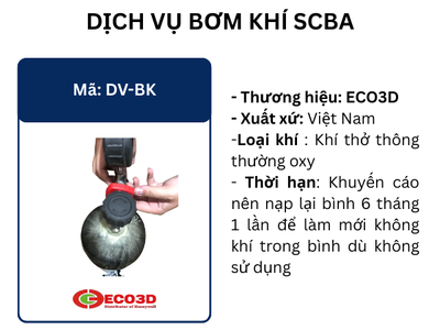 Nạp khí bình trợ thở SCBA đúng chuẩn   Giải pháp an toàn cùng ECO3D 0
