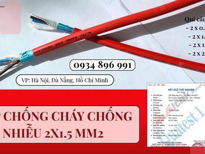 Cáp Tín Hiệu Chống Cháy Chống Nhiễu 2x1.5 Hồ Chí Minh, Bình Dương, Đồng Nai. 1