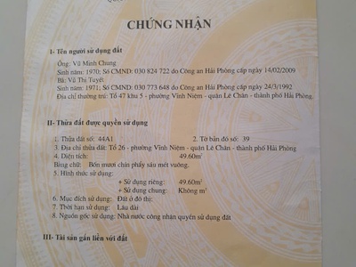 Bán nhà mặt ngõ 654 thiên lôi - 50m 3 tầng - lô góc - giá 3.75 tỉ 4