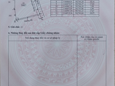 Bán lô đất lúa 4 mặt tiền chuyển thổ phân lô giá chốt 6 tỷ 2