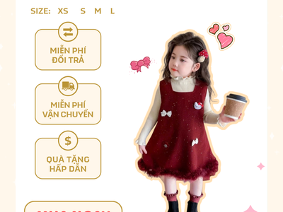 Váy Noel Đỏ Cho Bé Phối Áo Nỉ Tay Ấm Áp Xinh Xắn Gợi Ý Cho Mùa Lễ Hội 0