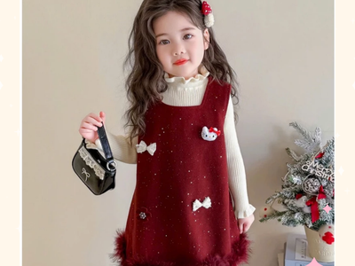 Váy Noel Đỏ Cho Bé Phối Áo Nỉ Tay Ấm Áp Xinh Xắn Gợi Ý Cho Mùa Lễ Hội 3