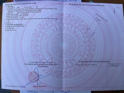 Cần bán lô đất đường 7,5m hoà phú 28 - khu điện âm toàn bộ 0