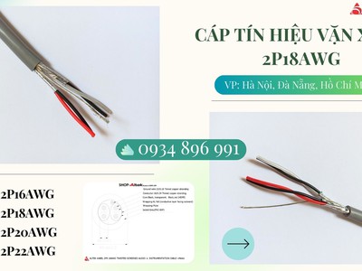 Cáp tín hiệu vặn xoắn 2 Pair 18 AWG   Phân phối Khánh Hòa, Phú Yên, Ninh Thuận 2