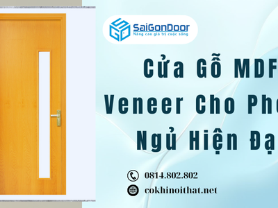 Cửa Gỗ MDF Veneer Cho Phòng Ngủ Hiện Đại 0