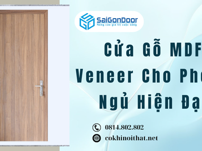 Cửa Gỗ MDF Veneer Cho Phòng Ngủ Hiện Đại 1