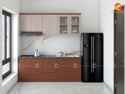 Tủ Bếp Gỗ Công Nghiệp Thiết Kế Chữ L, Chữ I Hiện Đại 2