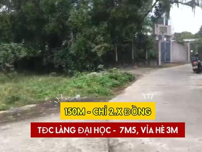 Đất tđc làng đại học đà nẵng - 150m   5x30  - chỉ 2.9 tỷ - lô đất 2 mặt tiền 0