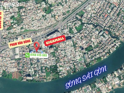 Bán mặt tiền kd gần bên gigamall phạm văn đồng, 2 tầng, 90m2, đường 12m, sổ hồng, giá 13 tỷ tl 1