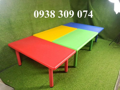 Bàn mầm non chân gập,bàn ghế mầm non, bàn bán nguyệt mầm non 2