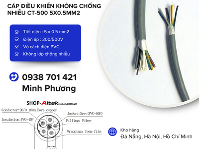Cáp điều khiển không chống nhiễu CT-500 5x0.5mm2 Đà Nẵng, Hà Nội, Hồ Chí Minh 1