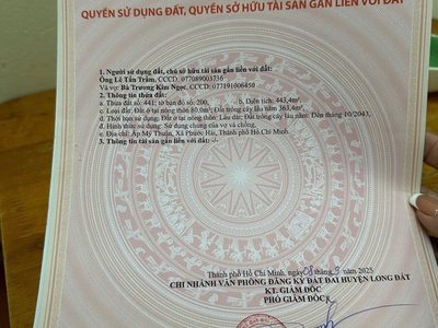 Chủ cần bán trong tết thuộc xã phước hải dt 443mv 80 thổ cư. ngang 10 x 43 0