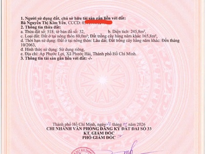 Có sổ sẵn . tổng dt : 245m : giá chỉ 2,350ty cho qua tết công chứng 0