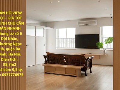 Căn hộ view đẹp - giá tốt chính chủ cần bán nhanh căn hộ tại quận ba đình, tp hà nội 0