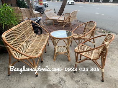 Bàn ghế sò mây nhỏ gọn giá rẻ 3