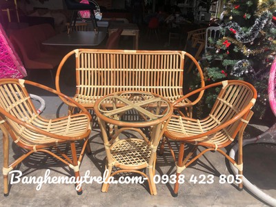 Bàn ghế sò mây nhỏ gọn giá rẻ 6