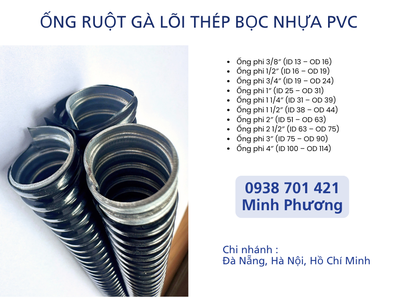 Ống ruột gà lõi thép bọc nhựa PVC tại Đà Nẵng, Huế, Quảng Trị, Thanh Hóa, Nghệ An 2