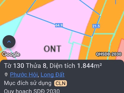 Bán đất lộc an   đất đỏ  br-vt   quỹ đất mặt tiền trục đường đang mở rộng  1 miếng 2 sổ  thổ cư 1