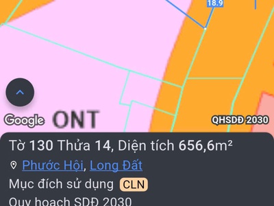 Bán đất lộc an   đất đỏ  br-vt   quỹ đất mặt tiền trục đường đang mở rộng  1 miếng 2 sổ  thổ cư 2