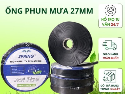 Ống Tưới Phun Mưa Phi 27mm, Dây Tưới Phun Mưa Đục 5 Lỗ Chéo Và Không Đục Lỗ 1