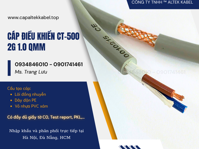 Cáp điều khiển Altek Kabel 2x1.0mm2 không chống nhiễu 0