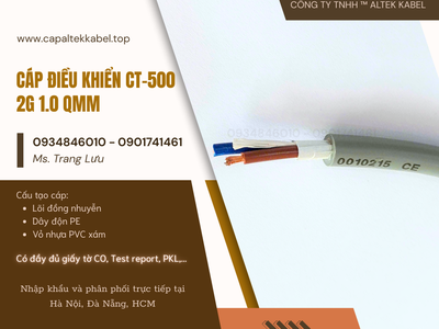 Cáp điều khiển Altek Kabel 2x1.0mm2 không chống nhiễu 2