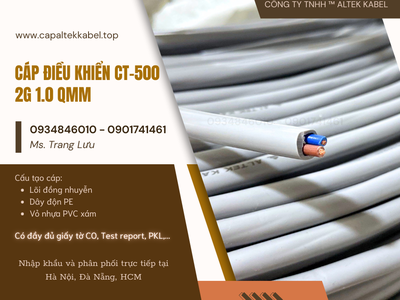 Cáp điều khiển Altek Kabel 2x1.0mm2 không chống nhiễu 3