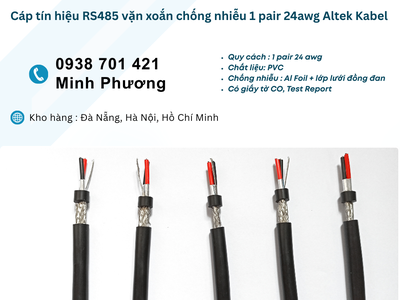 Cáp tín hiệu RS485 vặn xoắn chống nhiễu 1 pair 24awg Hà Nội, Hải Phòng, Hải Dương 2