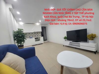 Nhà đẹp- giá tốt chính chủ cần bán nhanh căn nhà tầng 2 tập thể bách khoa hà nội 0
