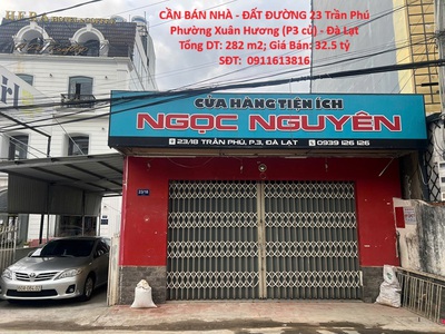 Cần bán nhà - đất đường trần phú, phường 3, thành phố đà lạt, tỉnh lâm đồng. 0