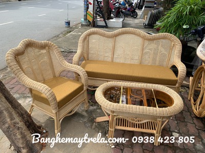 Bàn ghế lưới mắt cáo phòng khách 6