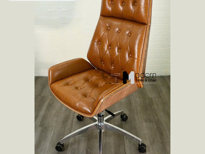 Ghế giám đốc nệm da lưng ốp gỗ CM4428-P tại HCM 3