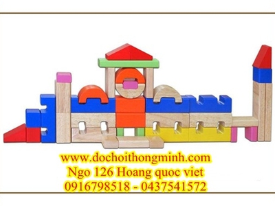 Bộ xếp hình lâu đài nhiều chi tiết gỗ,cực đẹp, có thể xếp thành nhiều lâu đài khác nhau 0945802244 11