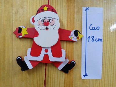 Ông già noel bằng gỗ có thể  giât dây cử động với nhiều màu sắc khác nhau 7
