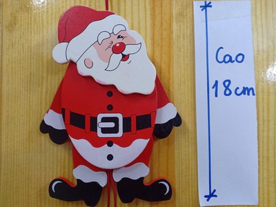 Ông già noel bằng gỗ có thể  giât dây cử động với nhiều màu sắc khác nhau 2