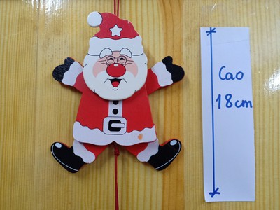 Ông già noel bằng gỗ có thể  giât dây cử động với nhiều màu sắc khác nhau 6