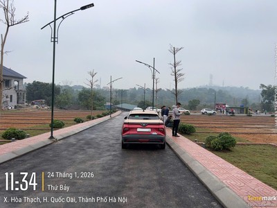 Em cần tiền bán nhanh lô đất dt 101.7m full thổ cư mt 9m - vị trí đẹp tại phú cát, hòa lạc 0