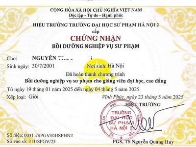 Chứng Chỉ Nghiệp Vụ Sư Phạm Toàn Quốc 0