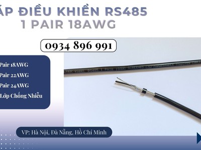 Cáp Tín Hiệu Rs485 1 Pair 18 Awg Cần Thơ, Bình Dương, Vũng Tàu 1