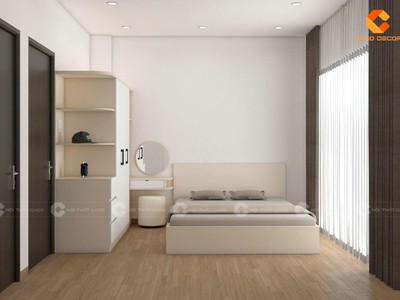 Combo Phòng Ngủ Gỗ Công Nghiệp Màu Kem Phối Trắng Hiện Đại 3