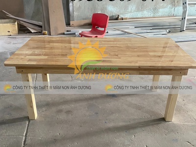Bàn gỗ mầm non, ghế gỗ mầm non, bàn gỗ vòng cung bệt mầm non 8