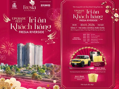 Căn hộ cao cấp fresia reverside biên hòa  view sông đồng nai, đối diện aeon mall 1