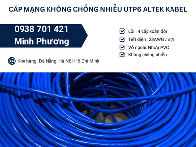 Cáp mạng không chống nhiễu utp6 Altek Kabel sẵn kho Đà Nẵng, Hà Nội, Hồ Chí Minh 2